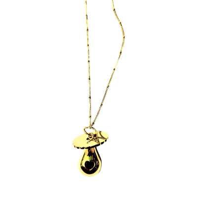 Collana Ciucciotto dorato Gravidanza acciaio