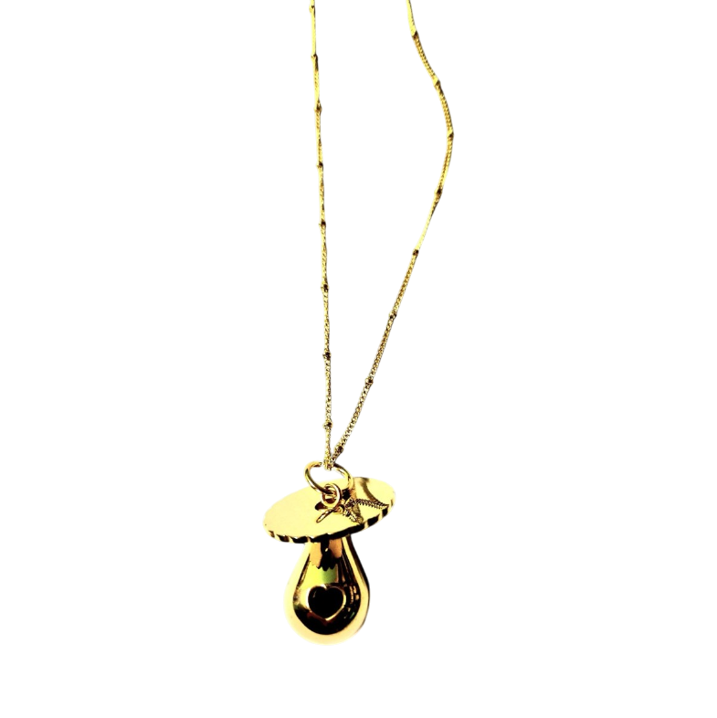 Collana Ciucciotto dorato Gravidanza acciaio