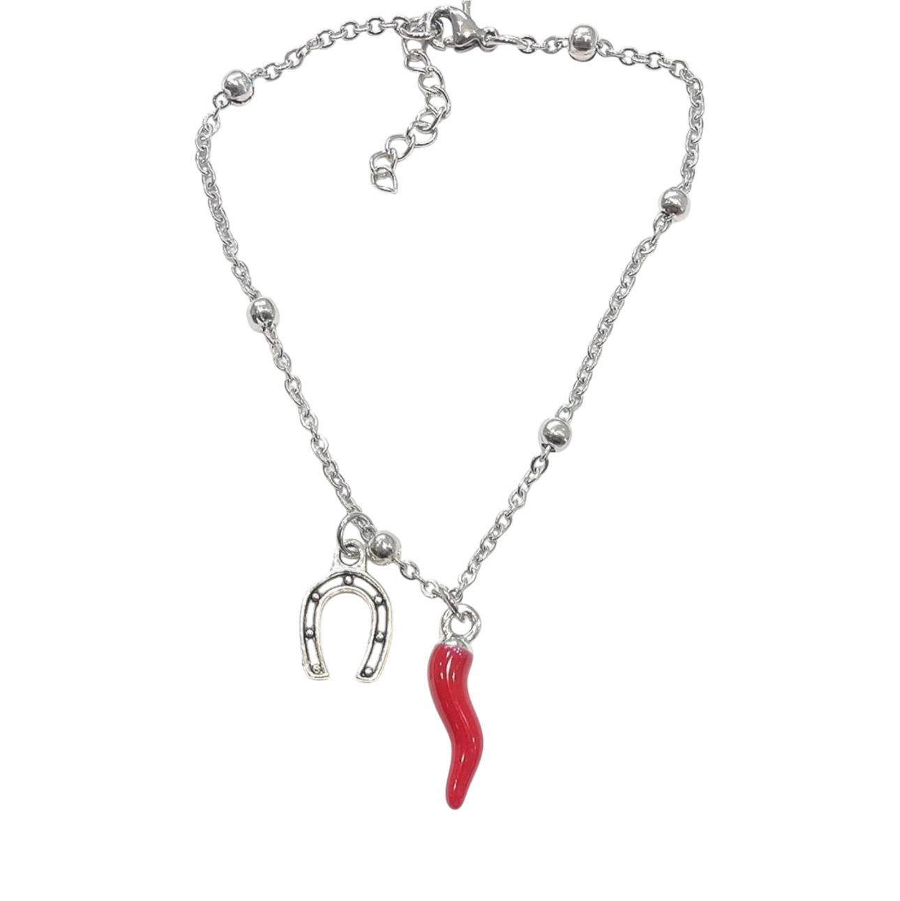 Bracciale catena acciaio corno ciampa cavallo