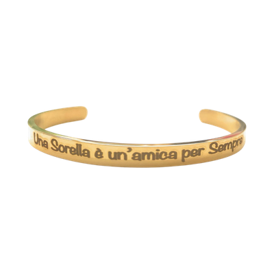 Bracciale Sorella aperto acciaio misura regolabile