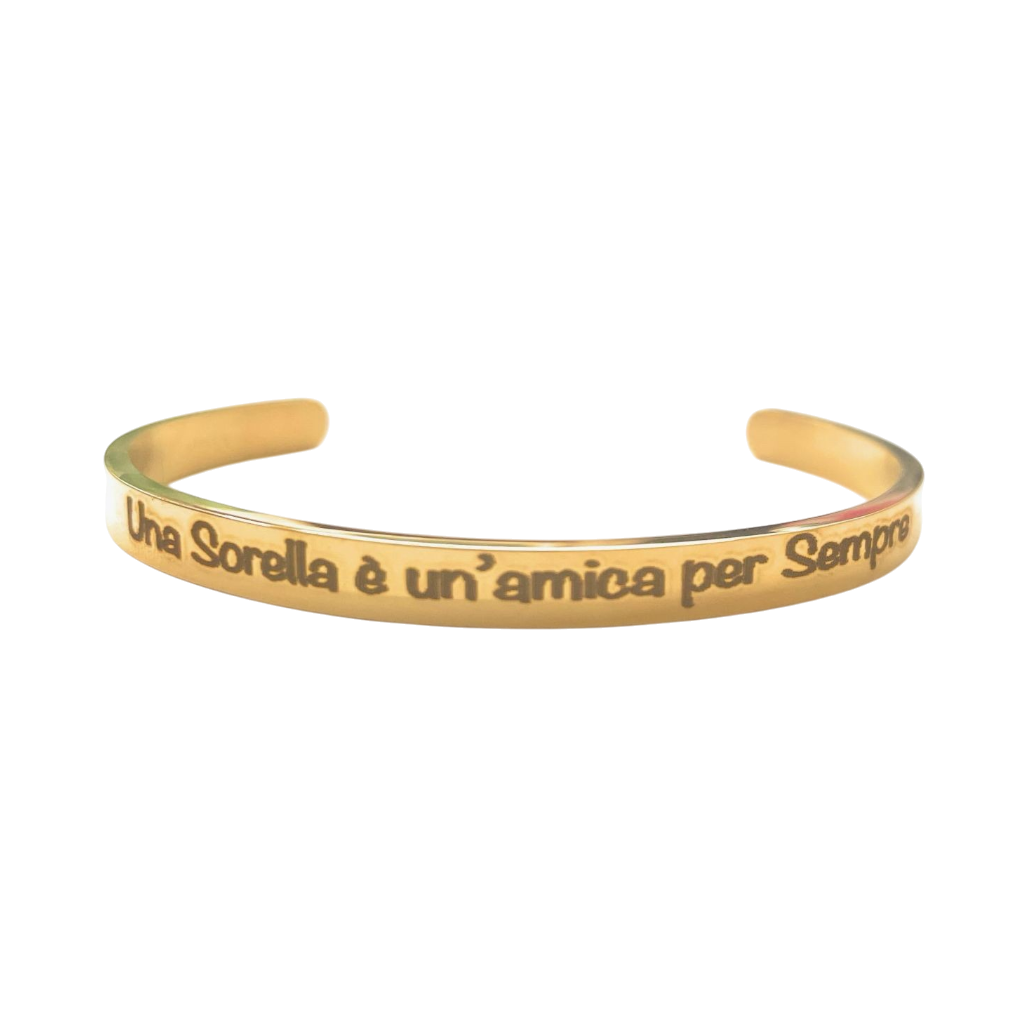 Bracciale Sorella aperto acciaio misura regolabile