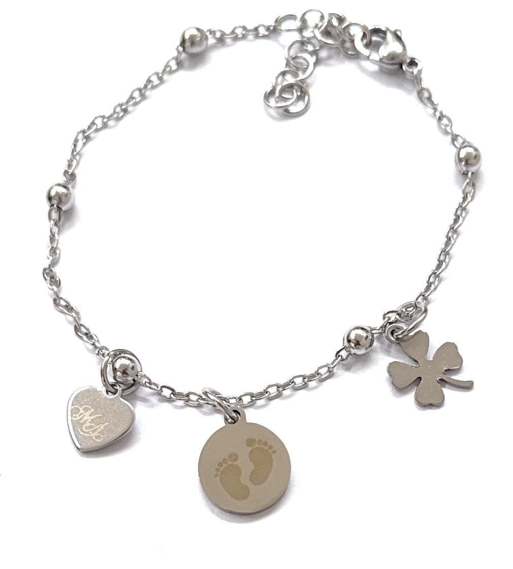 Bracciale Gravidanza acciaio Piedini regolabile