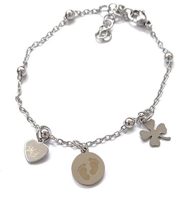 Bracciale Gravidanza acciaio Piedini regolabile