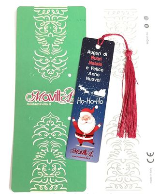 segna libri dedica a colori natalizia