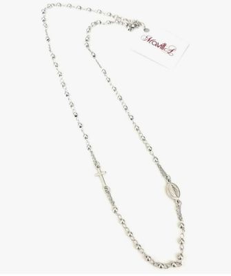 Rosario girocollo 3 mm argento 925