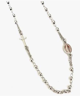 Rosario girocollo 3 mm argento 925