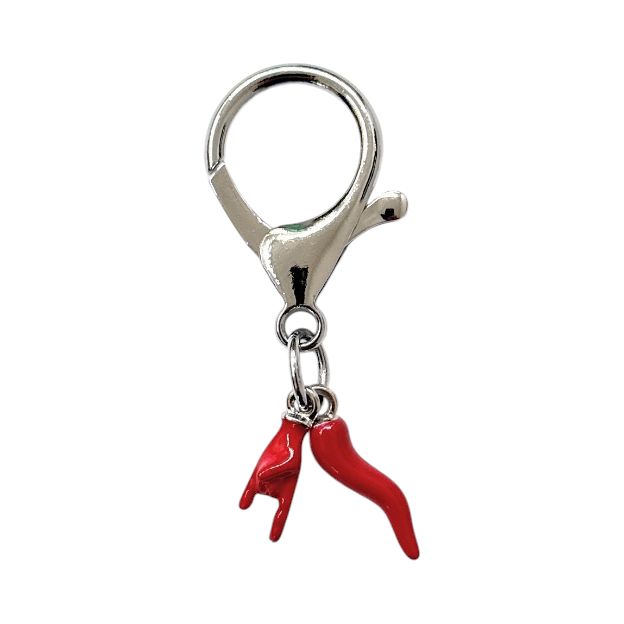 Ciondolo corno e corna acciaio confezione regalo inclusa