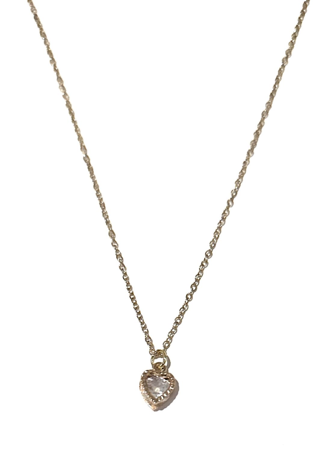 Collana Punto luce cuore dorata acciaio regolabile