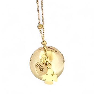 Collana dorata Angelo Gravidanza