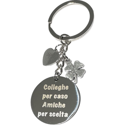 Portachiavi Colleghe acciaio idea regalo