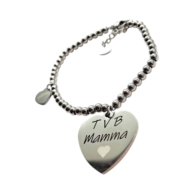 Bracciale acciaio tvb mamma regolabile