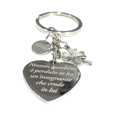 Portachiavi Maestra Maestro con dedica incisa