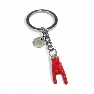 Portachiavi Corna rosse Scaramantico acciaio