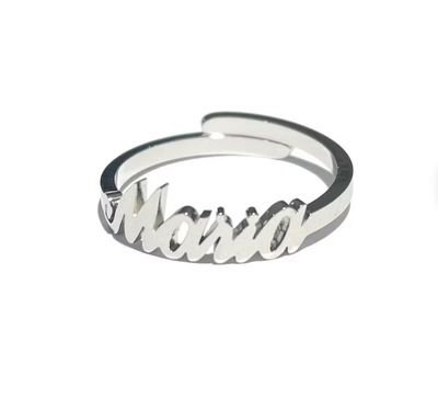 Anello Nome personalizzato misura regolabile