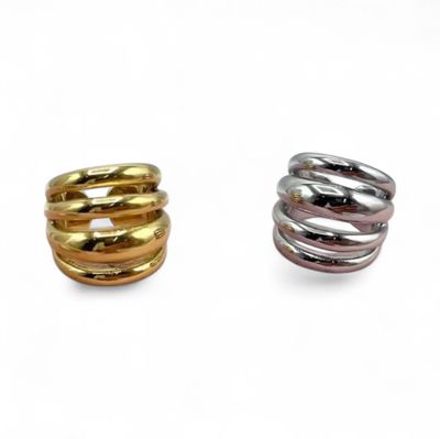 Anello a quattro fasce regolabile acciaio