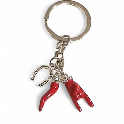 Portachiavi acciaio Corna ciampa cavallo corno