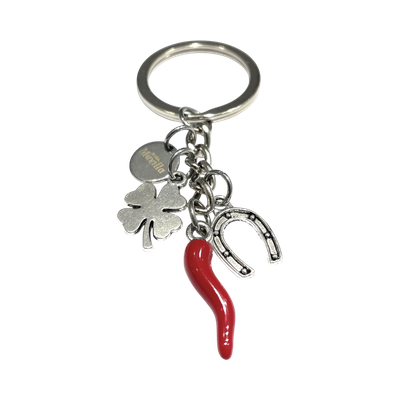 Portachiavi acciaio corno ferro di cavallo