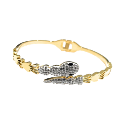 Bracciale acciaio Serpente zirconi