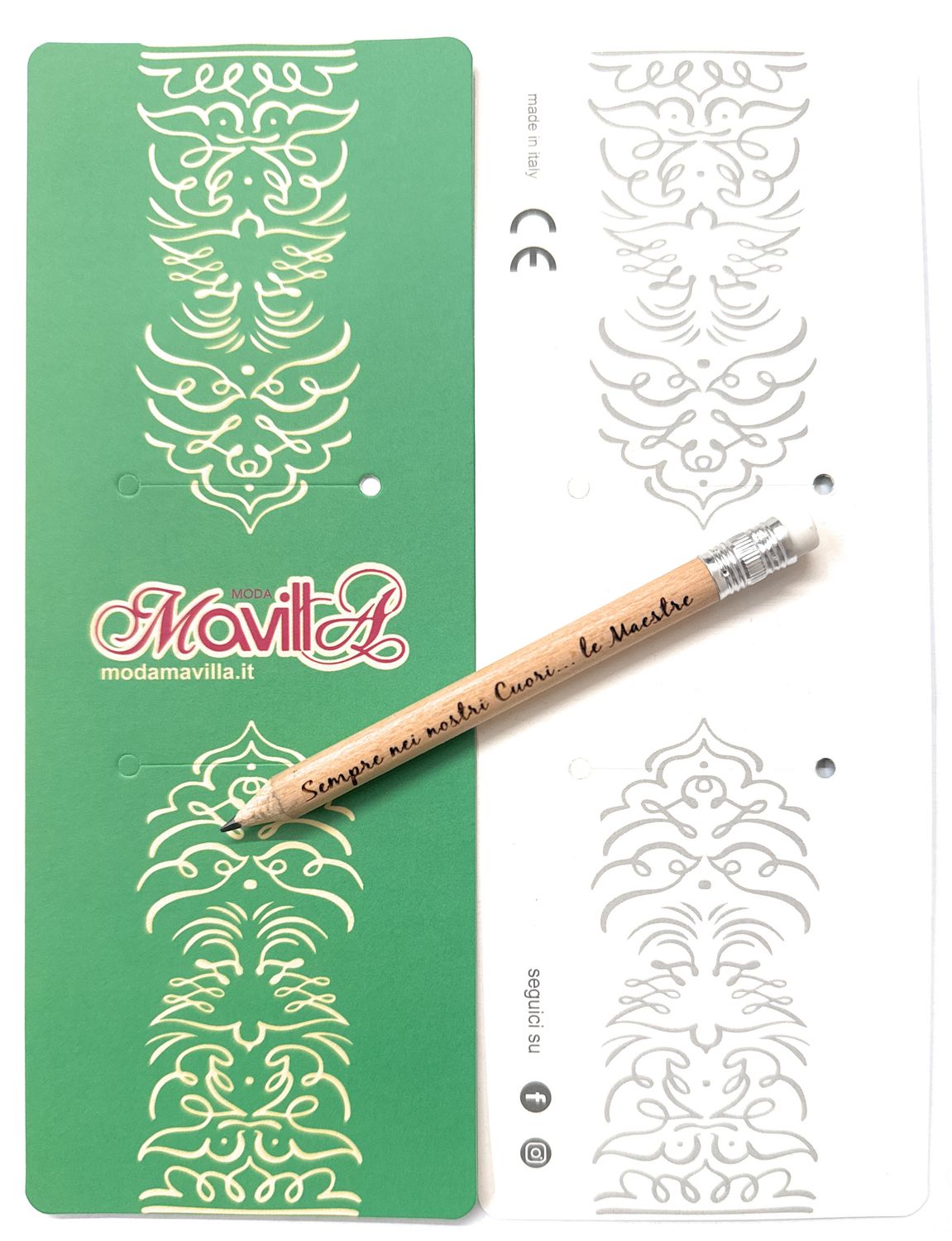 Matita corta bambù dedica incisa