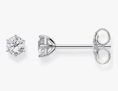 Orecchino a lobo in acciaio punto luce 3 mm