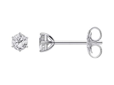 Orecchino a lobo in acciaio punto luce 3 mm