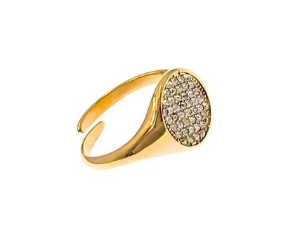 Anello regolabile zirconi centrali acciaio