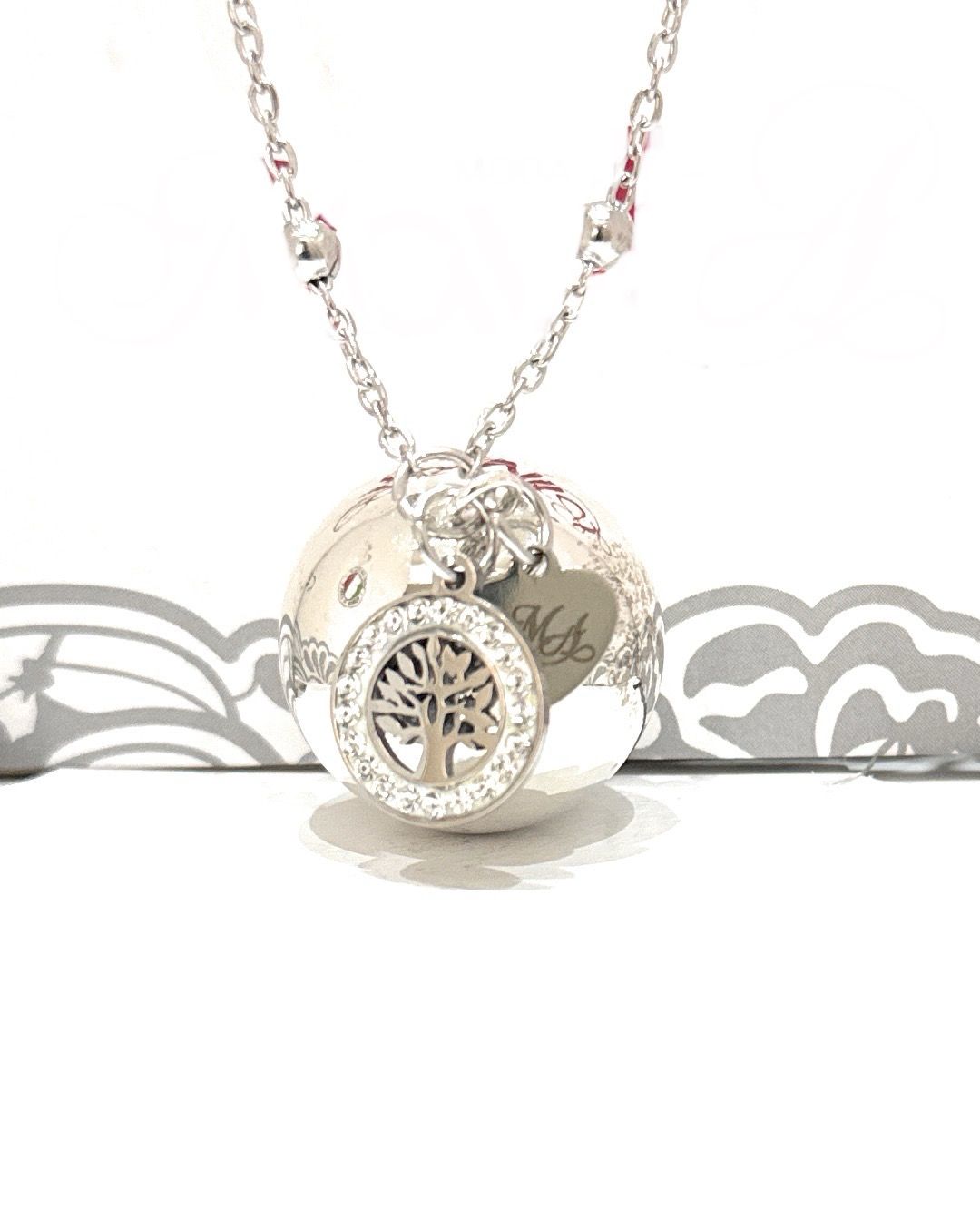 Collana sfera sonora ciondolo albero della vita Gravidanza