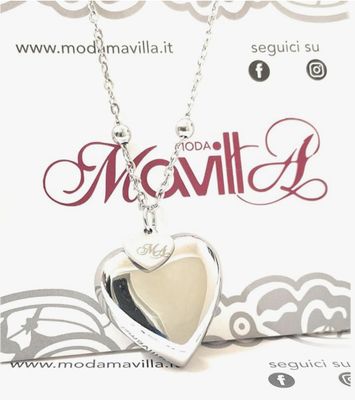 Collana Cuore Gravidanza acciaio