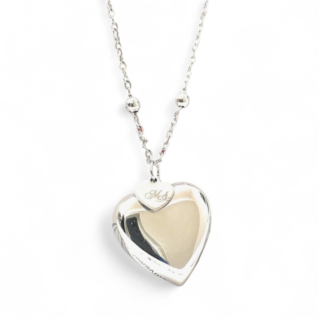 Collana Cuore Gravidanza acciaio