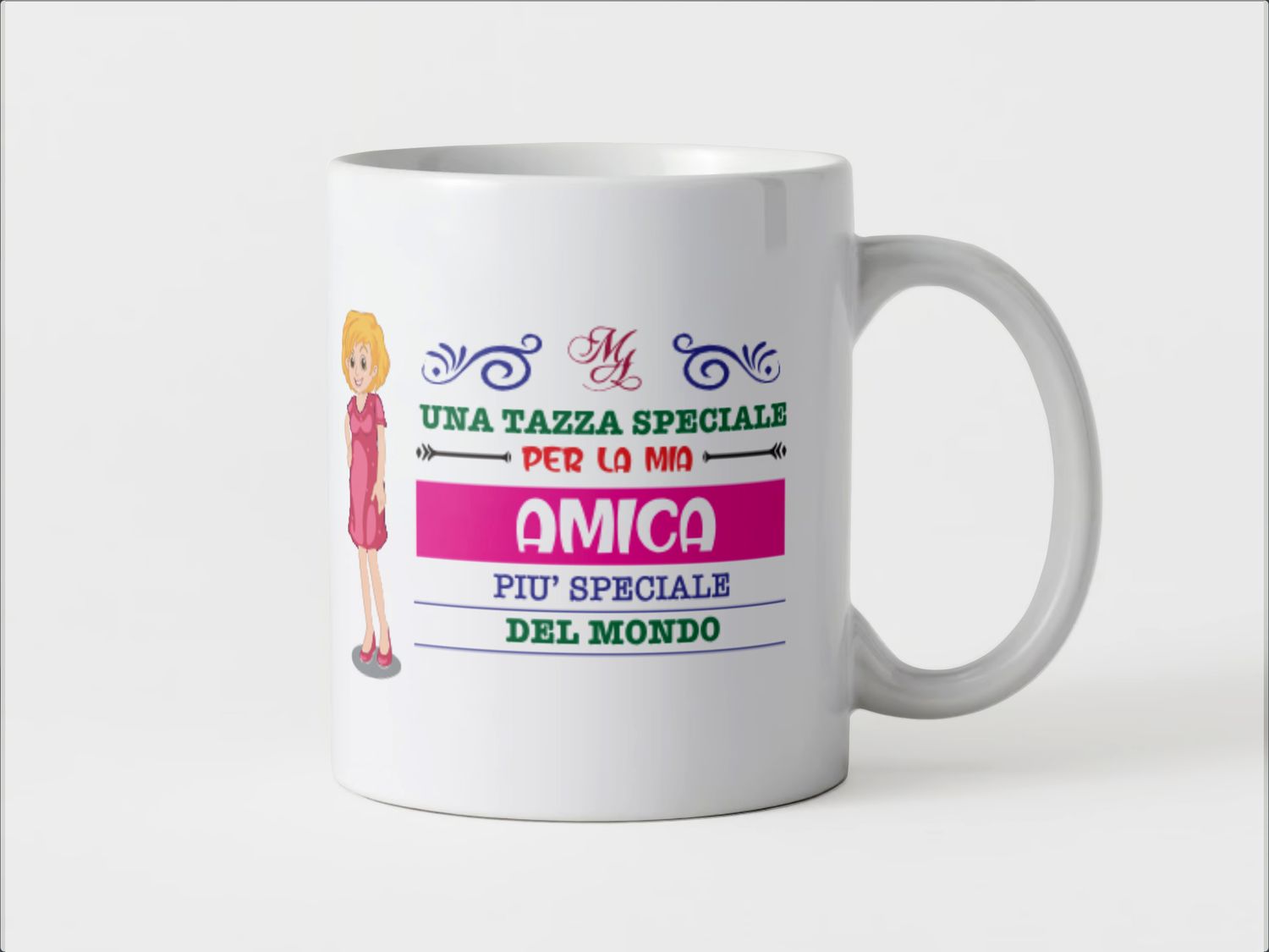 Tazza speciale ceramica Amica regalo originale