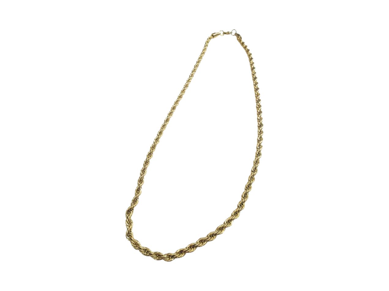 Collana dorata corda acciaio confezione regalo inclusa