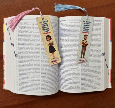 Segna libri Maestro con dedica a colori