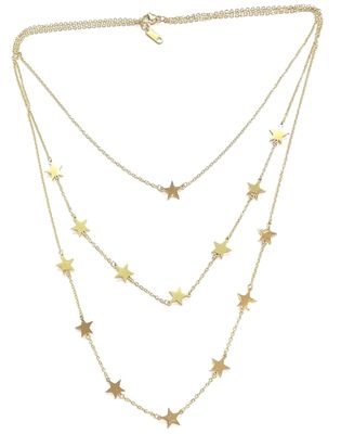 Collana stelle tre fili acciaio regolabile