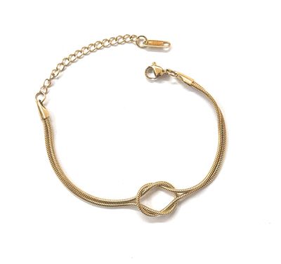 Bracciale acciaio nodo regolabile confezione regalo inclusa