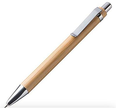 Penna sfera bambù personalizzabile incisa