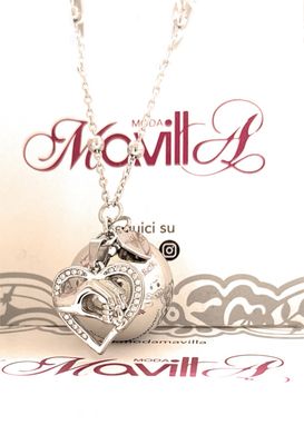 Collana Gravidanza Ciondolo mano mamma e figli zirconi