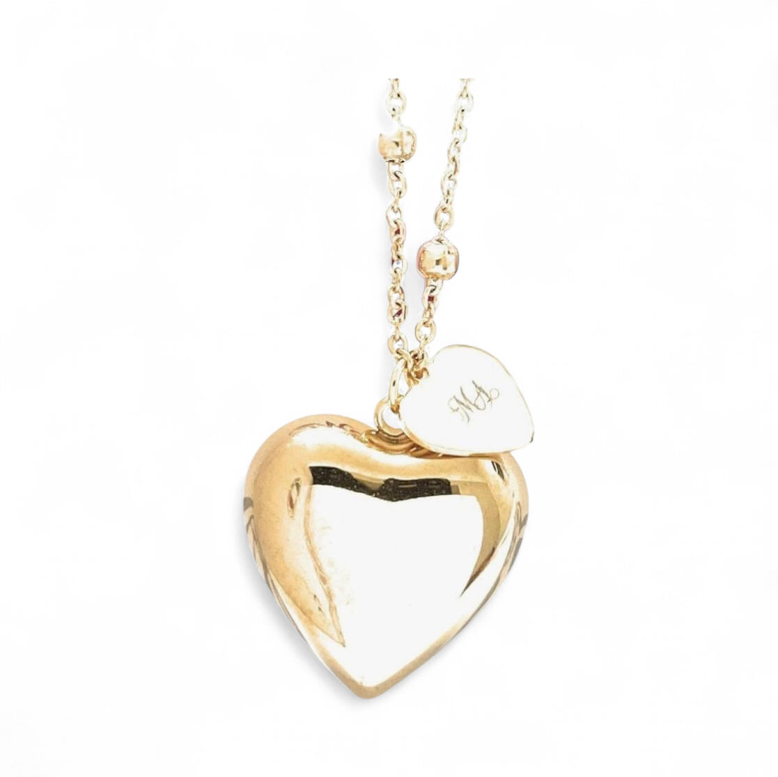Collana Cuore dorato Gravidanza acciaio