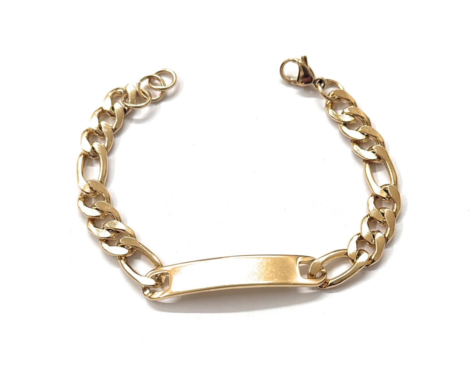 Bracciale dorato Personalizzato a catena Incisione Acciaio