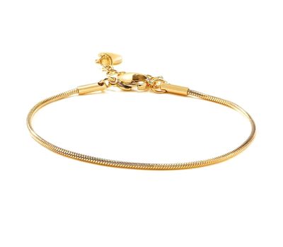 Bracciale snake dorato acciaio regolabile