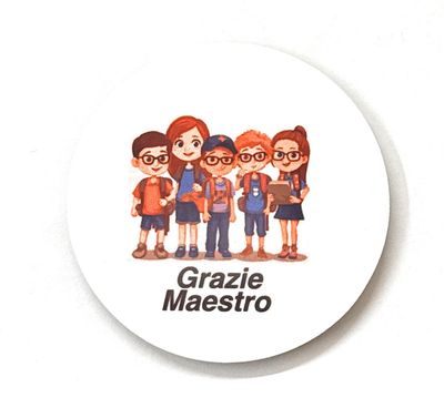 Magnete maestro con dedica colori