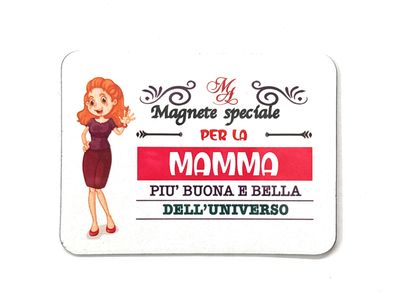 Magnete Mamma con dedica colori