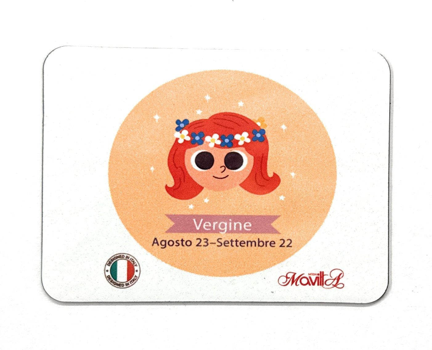 Magnete Vergine segni zodiacali con dedica colori