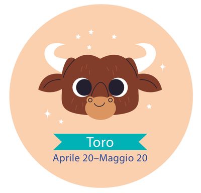 Magnete Toro segni zodiacali con dedica colori
