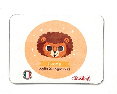 Magnete Leone segni zodiacali con dedica colori