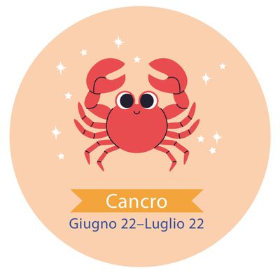 Magnete Cancro segni zodiacali con dedica colori