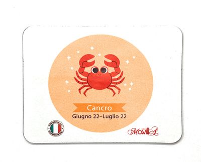 Magnete Cancro segni zodiacali con dedica colori