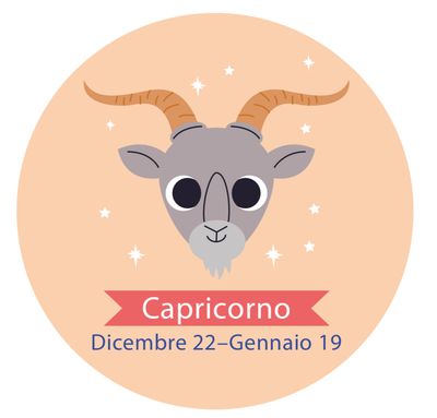 Magnete Capricorno segni zodiacali con dedica colori