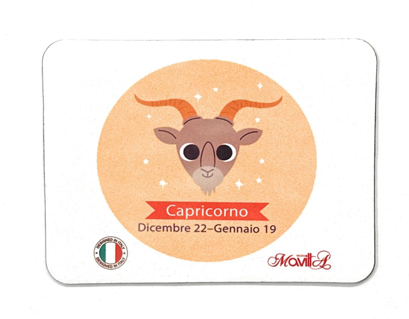 Magnete Capricorno segni zodiacali con dedica colori