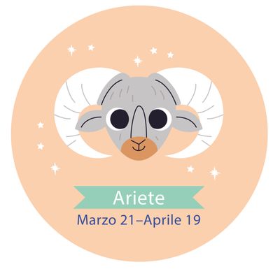Magnete Ariete segni zodiacali con dedica colori
