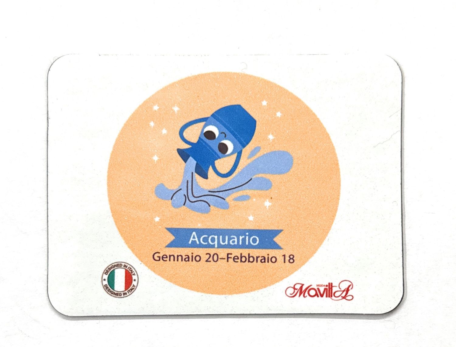 Magnete Acquario segni zodiacali con dedica colori